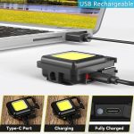 03 – Kare Mini Taşınabilir Usb Şarj Edilebilir 3 Fonksiyonlu Mıknatıslı Parlak Led Işık
