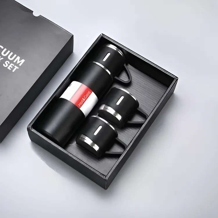 1220- Bardaklı Çelik Termos Set
