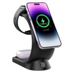 S-link SL-CW20 Siyah Telefon, Saat, Kulaklık Uyumlu 15W RGB Kablosuz Şarj Cihazı