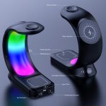 S-link SL-CW20 Siyah Telefon, Saat, Kulaklık Uyumlu 15W RGB Kablosuz Şarj Cihazı