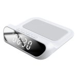 S-link SL-CW18 Beyaz Telefon Uyumlu 15W LCD Ekran Double Alarmlı Kablosuz Şarj Cihazı