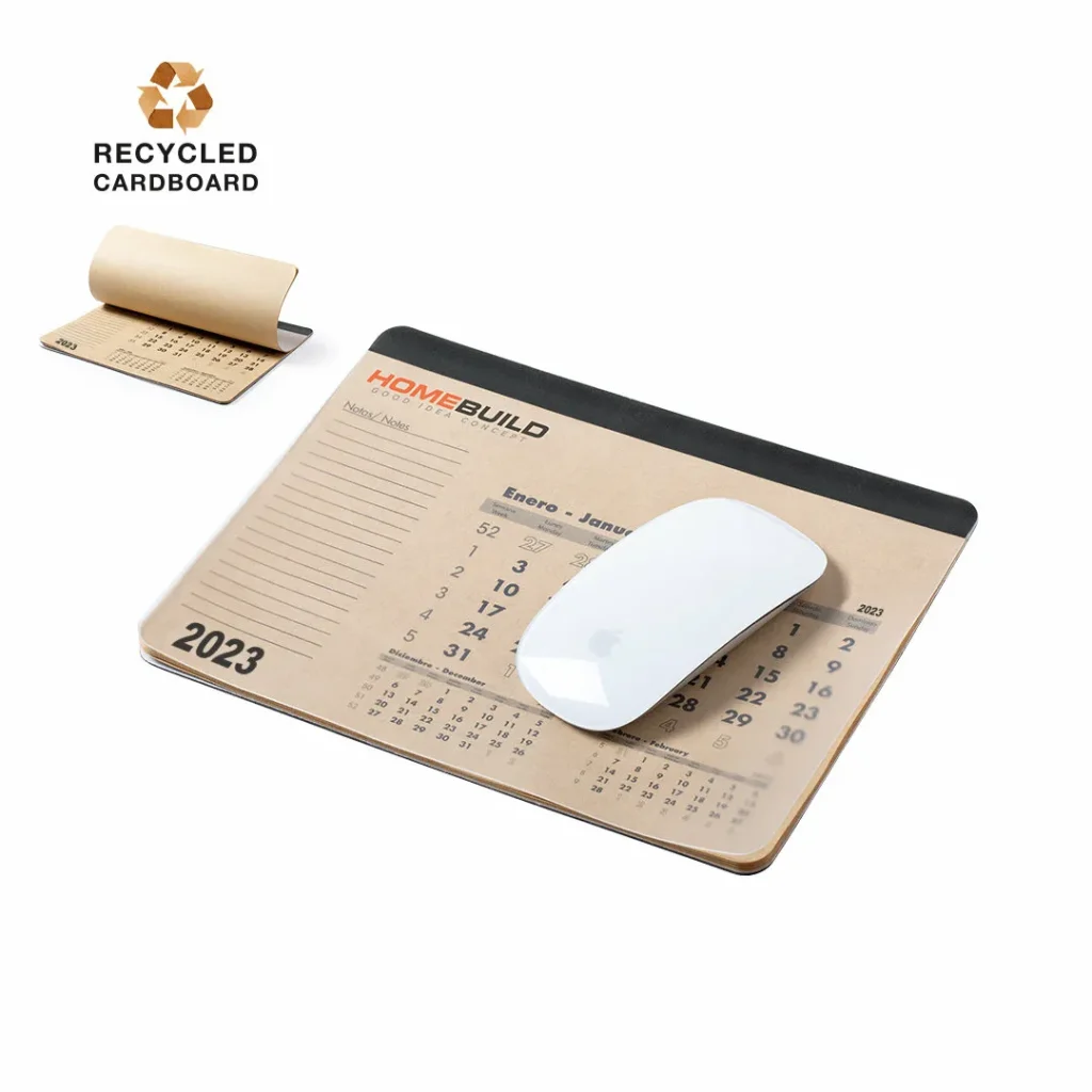 Sendio 18x22 cm 12 Yapraklı Bloknot Takvimli Kauçuk Tabanlı Kurumsal Promosyon Mousepad