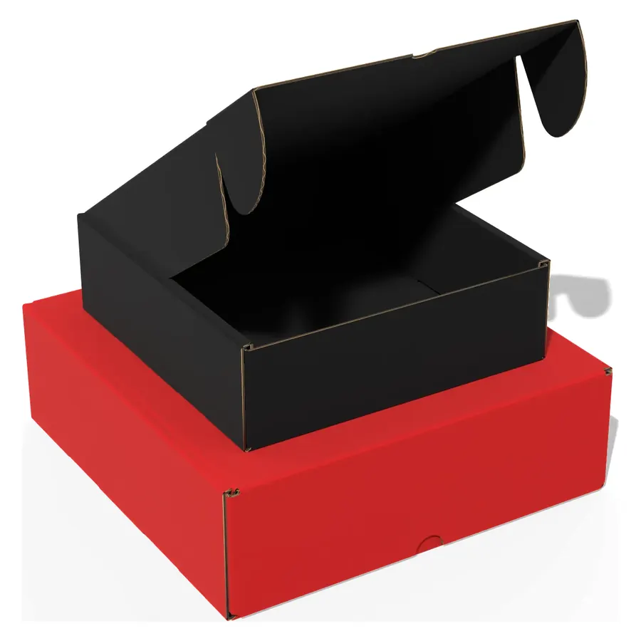 Sendio Renkli Mukavva Kilitli E-Ticaret Kutusu 17x12.5x5.5 cm (Siyah, Beyaz, Kırmızı)
